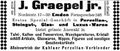 Geschäftsanzeige 1911
